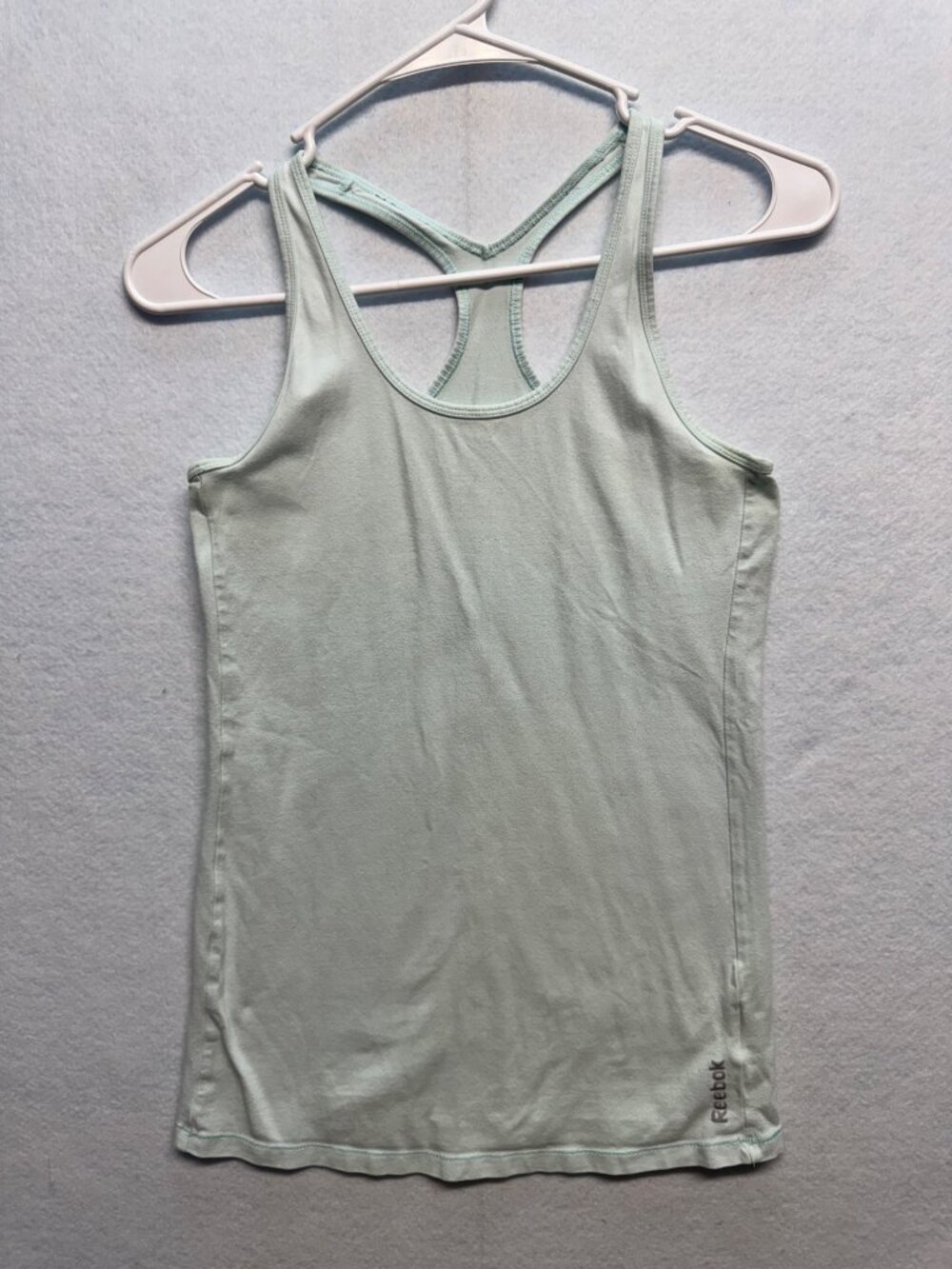 Reebok Womens Mint Green Racerback Tank Top Size S